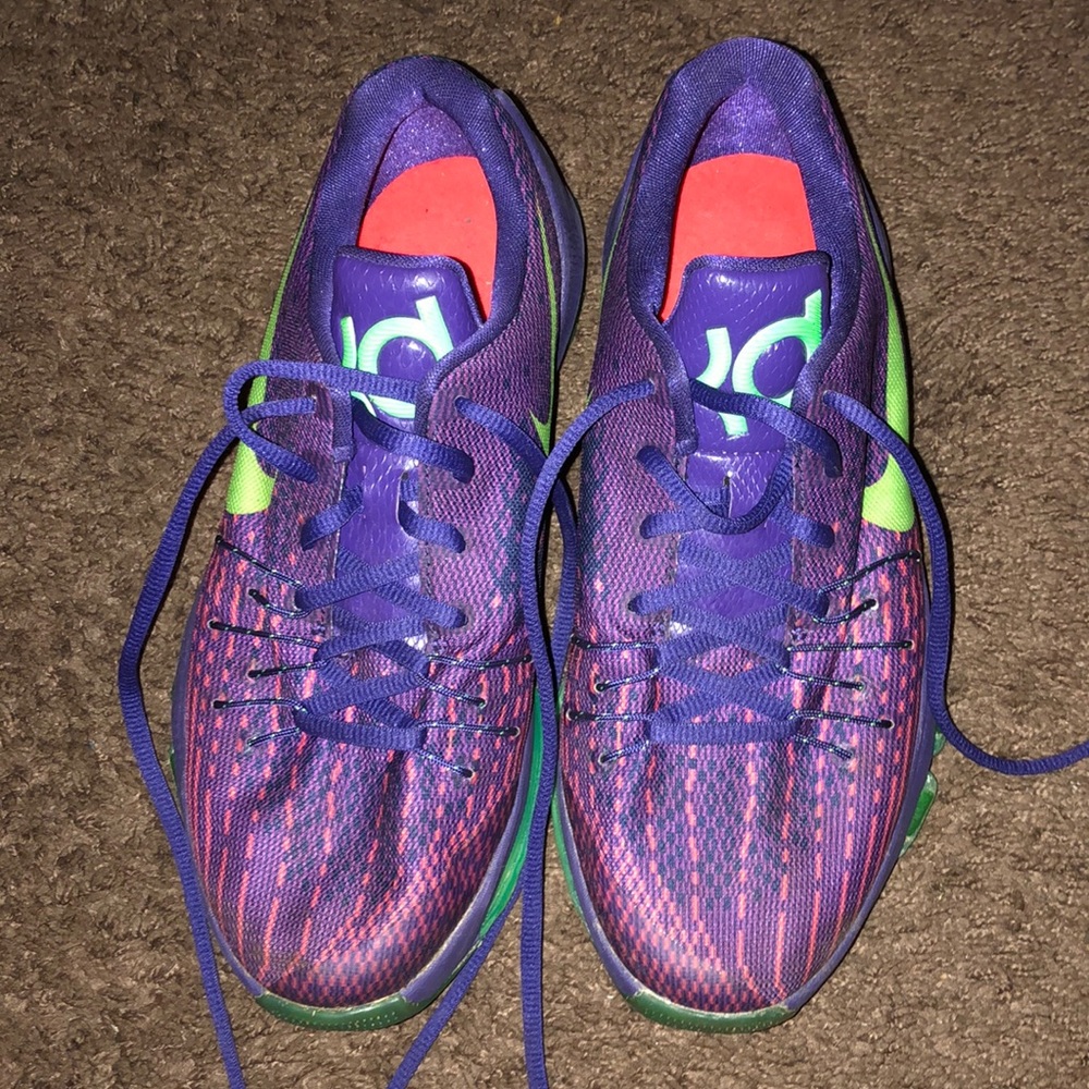 purple and green KD’s
